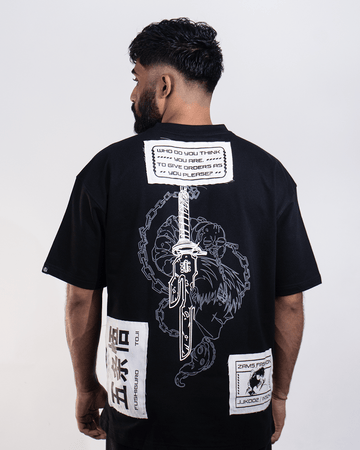 Toji 002 / JJK / Patched Oversized T-Shirt