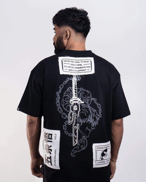 Toji 002 / JJK / Patched Oversized T-Shirt
