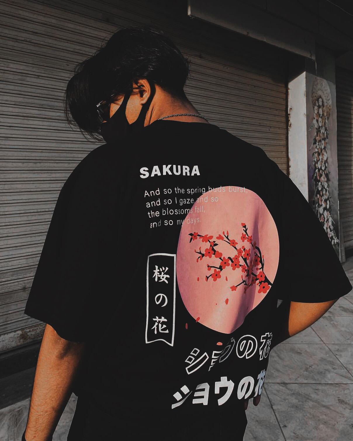 Sakura /Cherry Blossom / Oversized T-Shirt – Zams Fashion