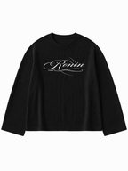 Roronoa Zoro Three Sword Style Waffle Crop Full Sleeve T-Shirt