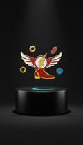 Golden Flash enamel pin accessory
