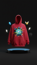 Crimson Impact oversized hoodie
