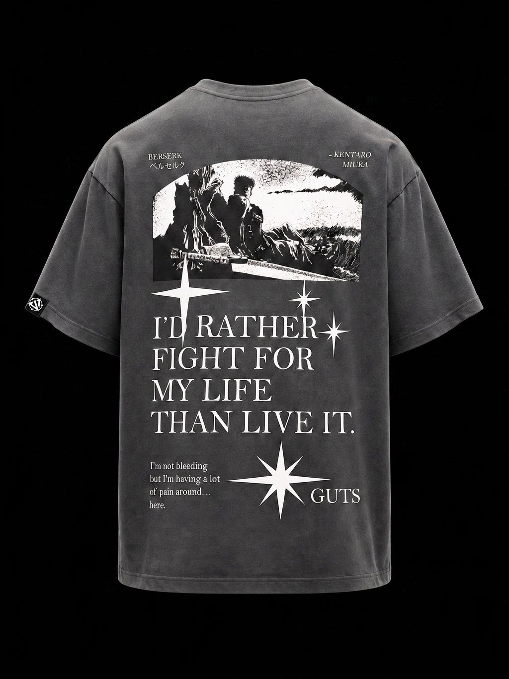 Berserk / Vintage Charcoal Gray / Oversized T-Shirt