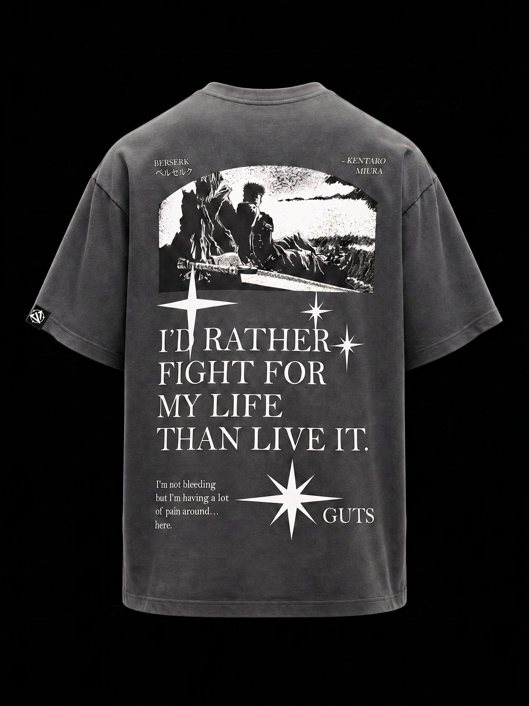 Berserk / Vintage Charcoal Gray / Oversized T-Shirt