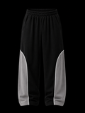 Zams Black and Grey Baggy Trackpant