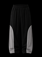 Zams Black and Grey Baggy Trackpant