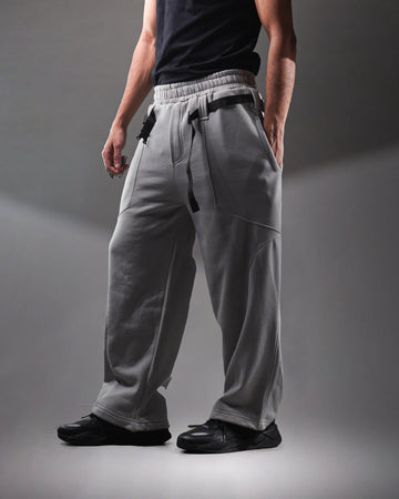 Zams Grey Baggy Fit Tech Sweatpant 002 ZAMS
