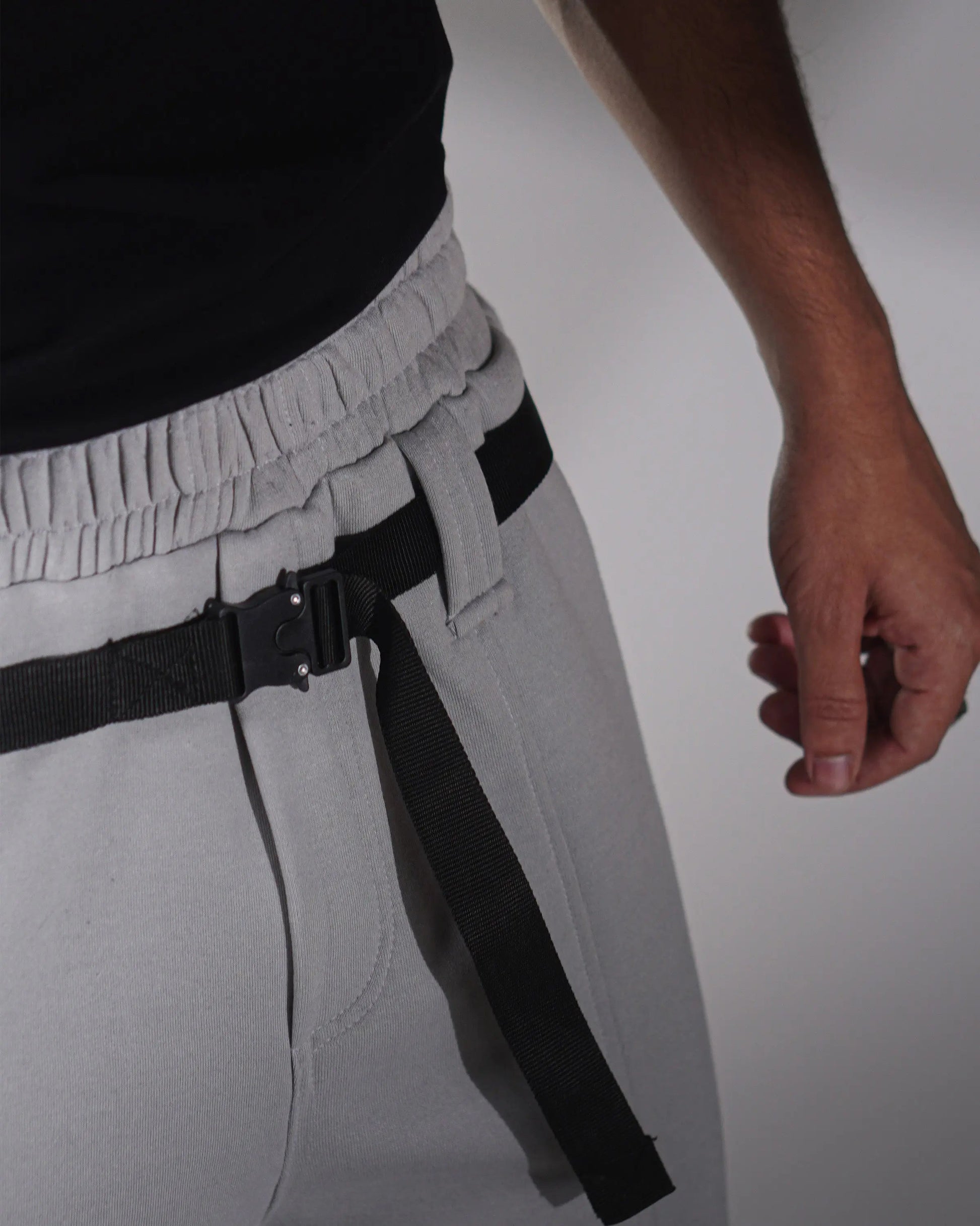 Zams Grey Baggy Fit Tech Sweatpant 002 ZAMS