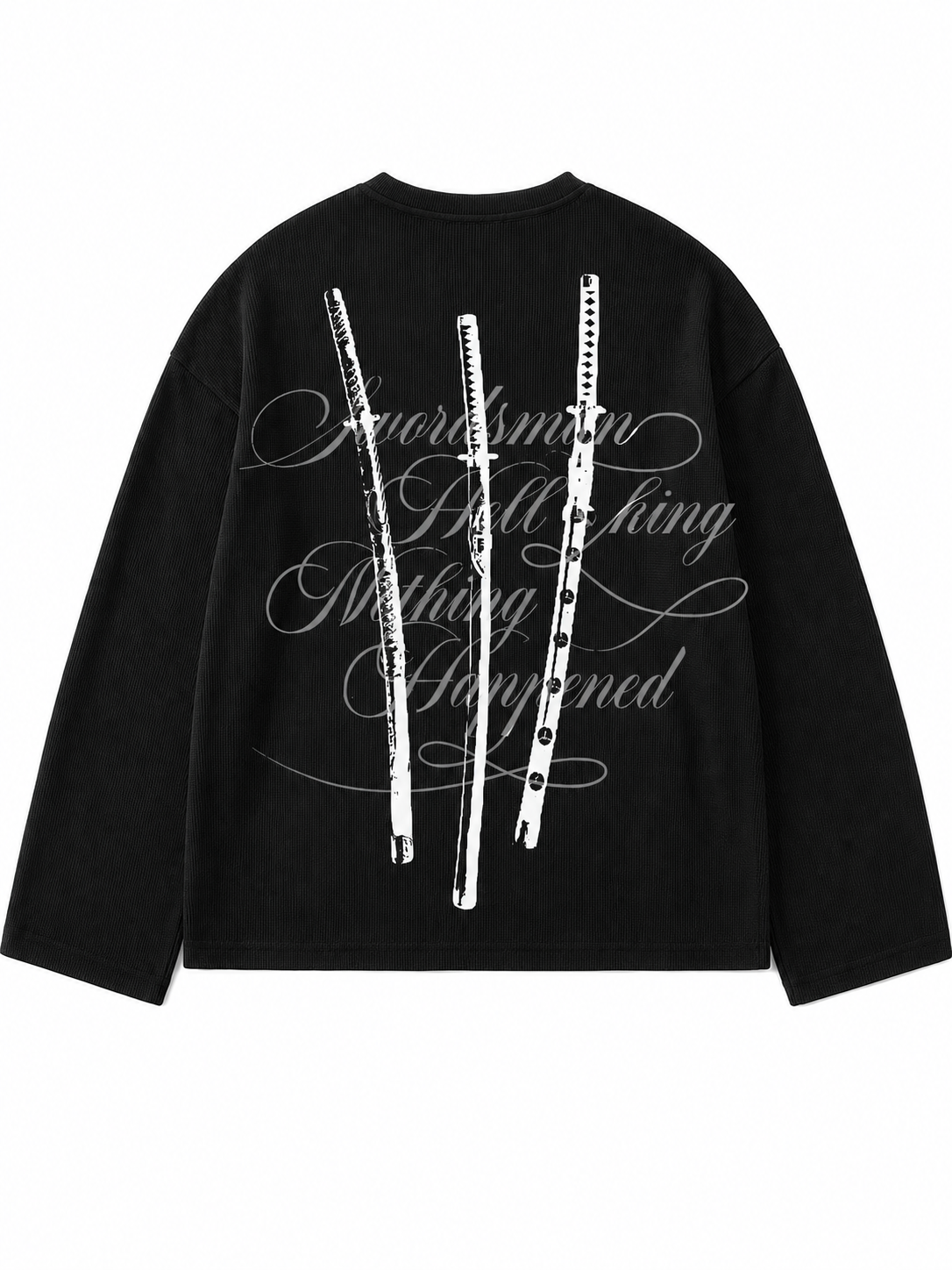 Roronoa Zoro Three Sword Style Waffle Crop Full Sleeve T-Shirt