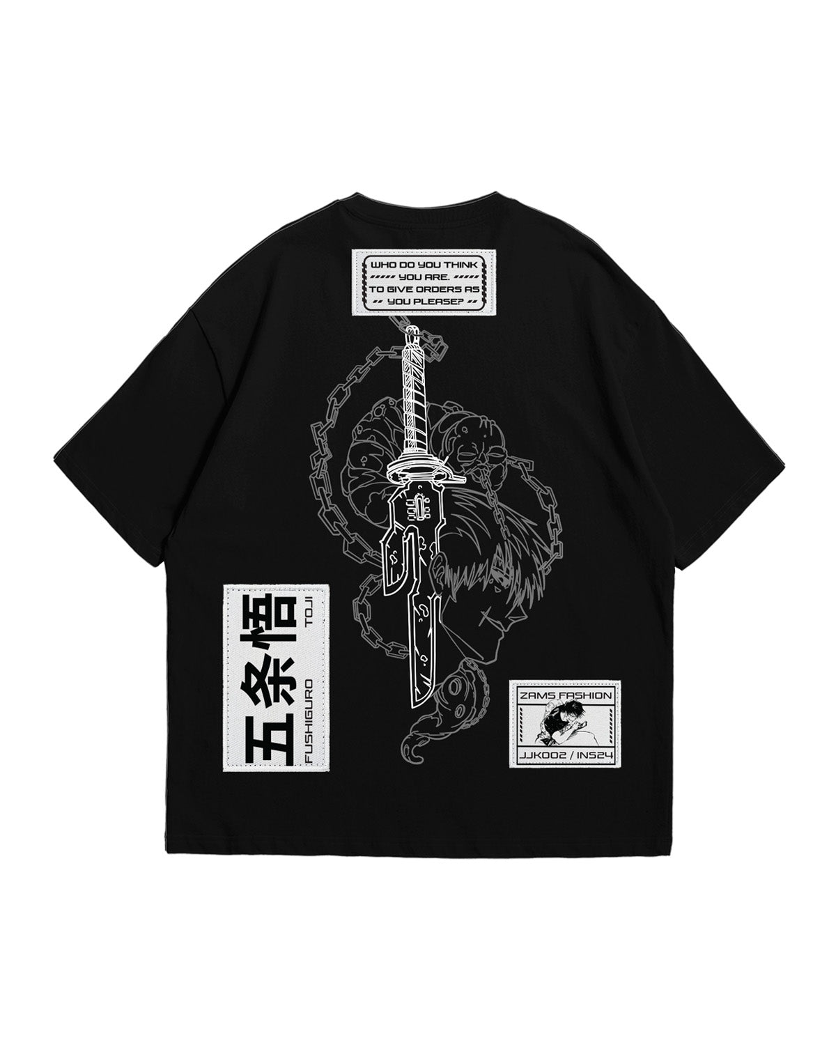 Toji 002 / JJK / Patched Oversized T-Shirt – ZAMS