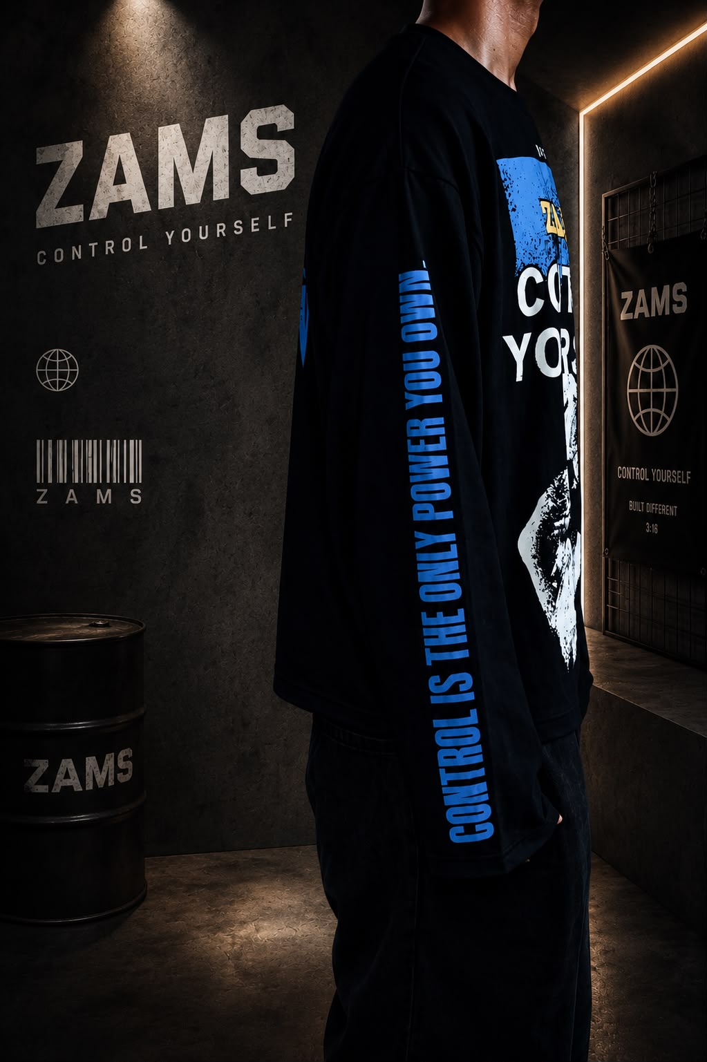 Control Yourself Boxy Fit Long Sleeve T-Shirt