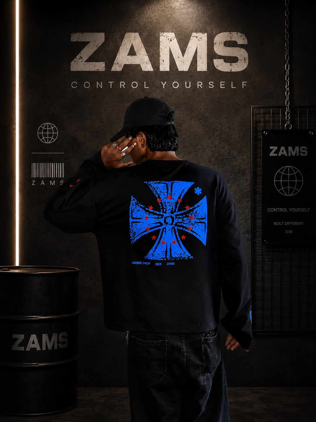 Control Yourself Boxy Fit Long Sleeve T-Shirt