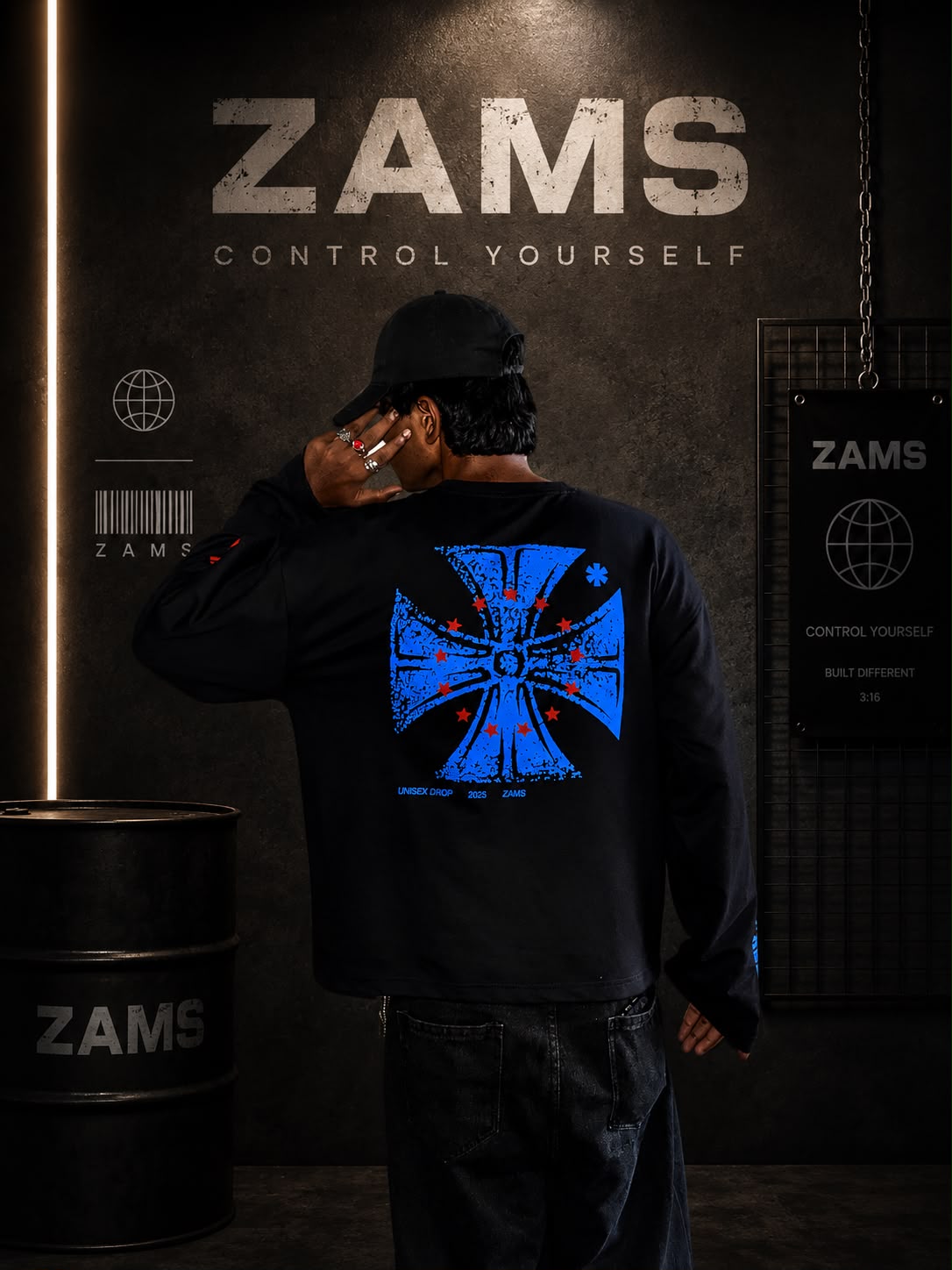 Control Yourself Boxy Fit Long Sleeve T-Shirt