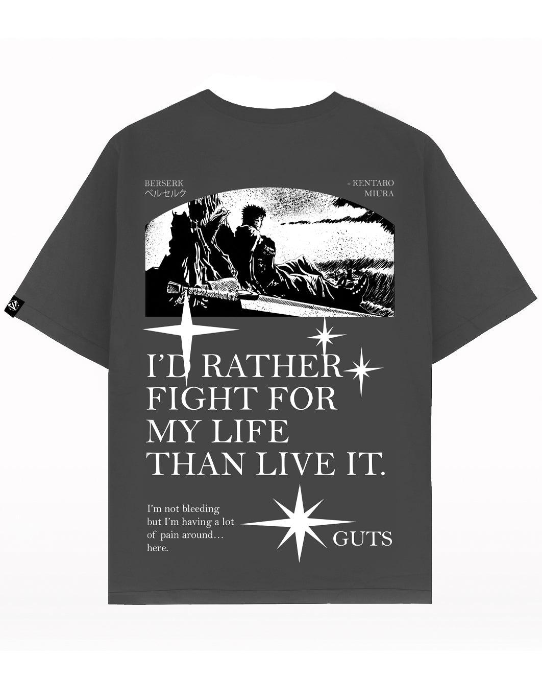 Berserk / Vintage Charcoal Gray / Oversized T-Shirt - ZAMS
