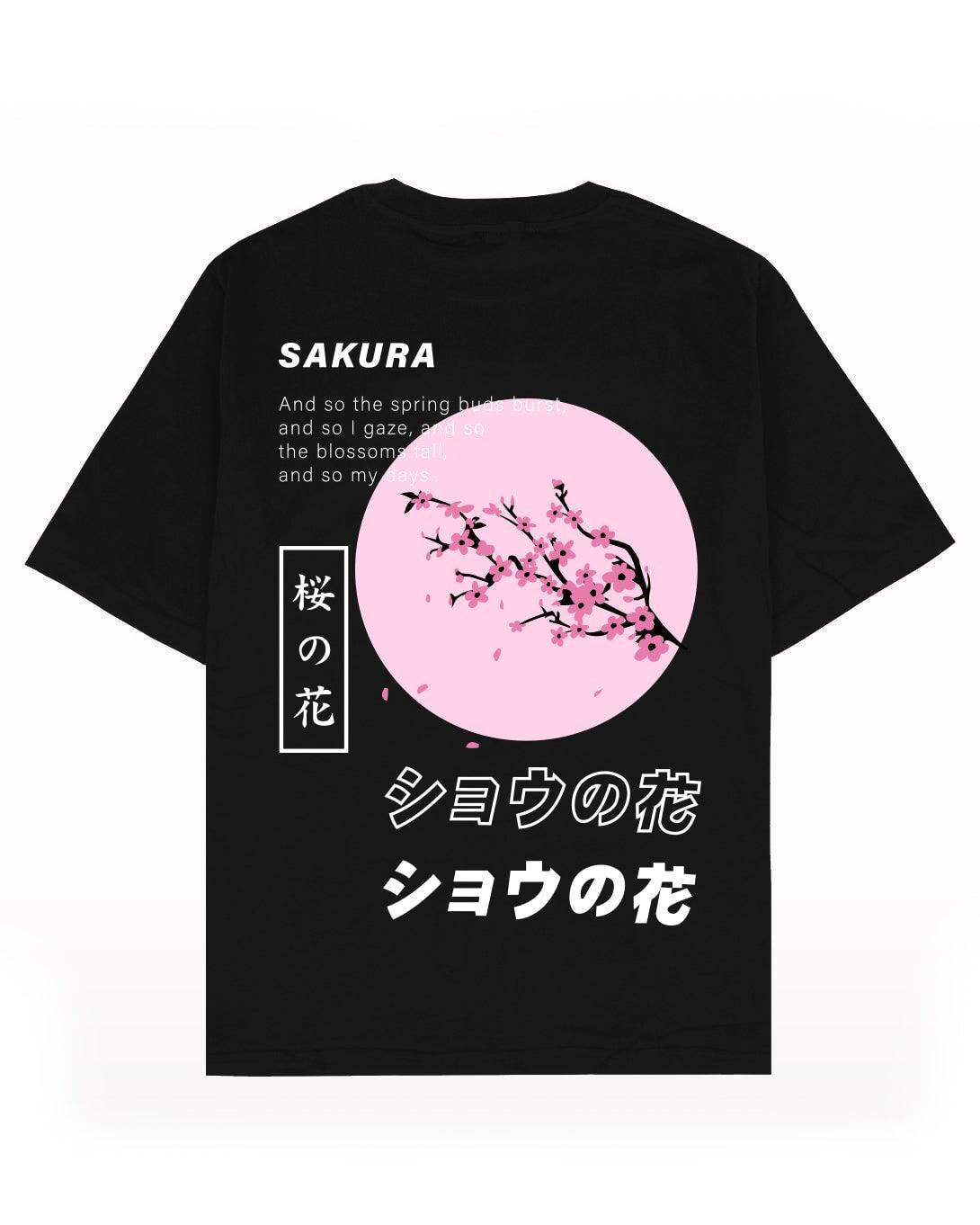 Sakura Cherry Blossom Oversized T-Shirt – Anime India | ZAMS