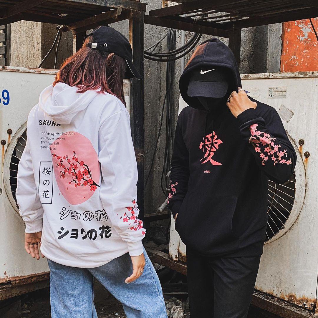 Sakura / Cherry Blossom / Regular Hoodie – Zams Fashion